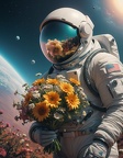 Astronauta z Kwiatami